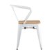 Tolix с подлокотниками белый матовый + светлое дерево, металлическое основание, оцинкованная мет Tolix с подлокотниками белый матовый + светлое дерево, металлическое основание, оцинкованная мет