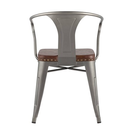 Tolix ARMS SOFT с подлокотниками серебристый пластик, металл