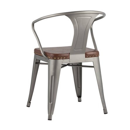 Tolix ARMS SOFT с подлокотниками серебристый пластик, металл