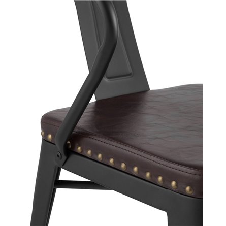 Tolix ARMS SOFT с подлокотниками черный матовый пластик, металл