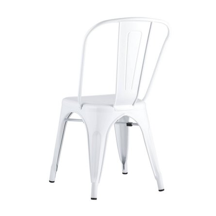 Tolix белый глянцевый, экокожа, пластик, металл