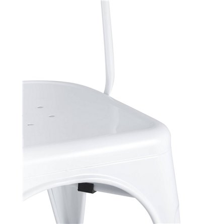 Tolix белый глянцевый, экокожа, пластик, металл