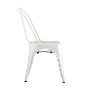 Tolix белый матовый, экокожа, пластик, металл