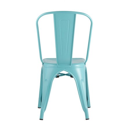 Tolix голубой матовый, экокожа, пластик, металл