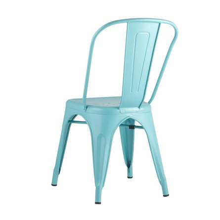 Tolix голубой матовый, экокожа, пластик, металл