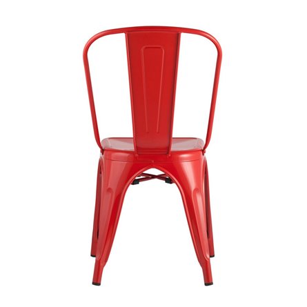 Tolix красный глянцевый, экокожа, пластик, металл