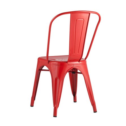 Tolix красный глянцевый, экокожа, пластик, металл