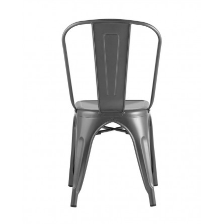 Tolix серебристый матовый, экокожа, пластик, металл