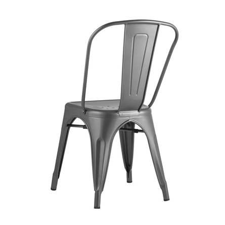 Tolix серебристый матовый, экокожа, пластик, металл