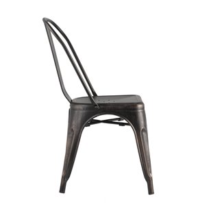 Tolix черный патина золото, оцинкованный металл с порошковым напылением