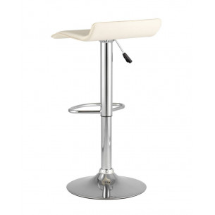 Хай-Тек бежевый, хром, газ-лифт, экокожа