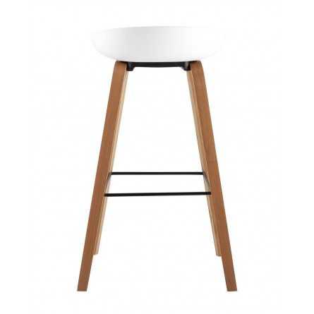 Libra БЕЛЫЙ, белый пластик, ножки оттенка естественного дерева