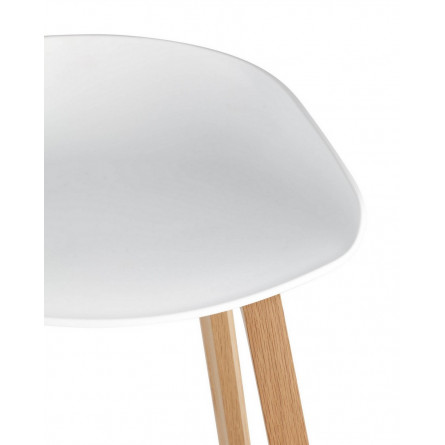 Libra БЕЛЫЙ, белый пластик, ножки оттенка естественного дерева