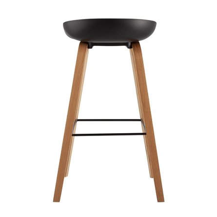 Libra черный, сиденье пластиковое, ножки под натуральное дерево