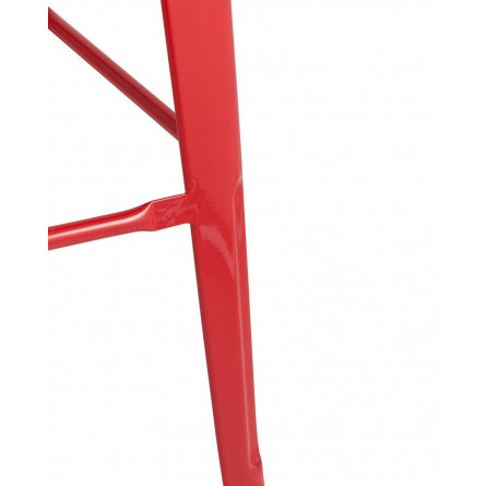 Tolix WOOD красный глянцевый, металл с порошковым покрытием, светлое дерево, металл