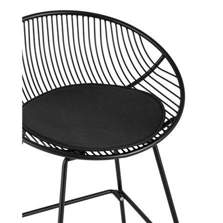 UFO черный металл с черной подушкой из экокожи