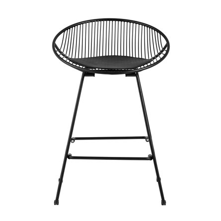 UFO черный металл с черной подушкой из экокожи