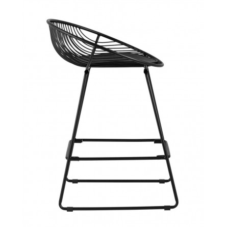 UFO черный металл с черной подушкой из экокожи