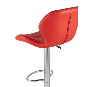 Бон красный обивка экокожа на хромированной ножке