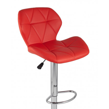 Бон красный обивка экокожа на хромированной ножке