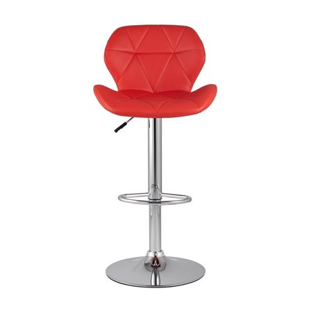 Бон красный обивка экокожа на хромированной ножке