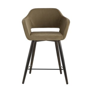 Купер черный газлифт, кожаное сиденье, каркас с подножкой для ног хром