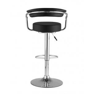 Орион черный каркас с подножкой хром