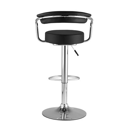 Орион черный каркас с подножкой хром