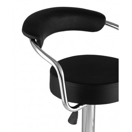 Орион черный каркас с подножкой хром