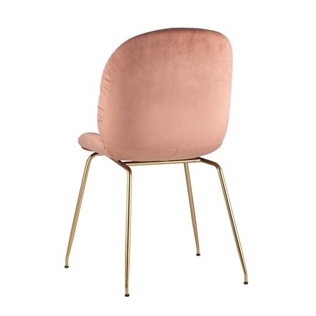 Beetle со спинкой пудровый мягкий каркас металлический