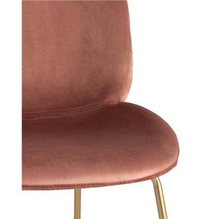 Beetle со спинкой пудровый мягкий каркас металлический