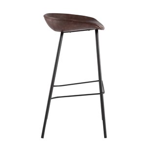 Beetle Lite PU коричневый, металлический каркас, черные ножки