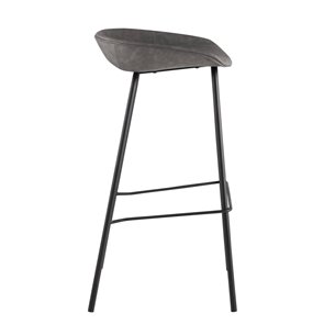 Beetle Lite PU серый, металлический каркас, черные ножки