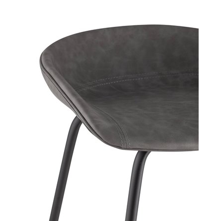 Beetle Lite PU серый, металлический каркас, черные ножки