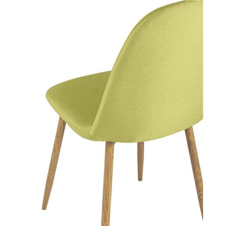 Валенсия желтый, каркас сталь, принт натурального дерева, рогожка