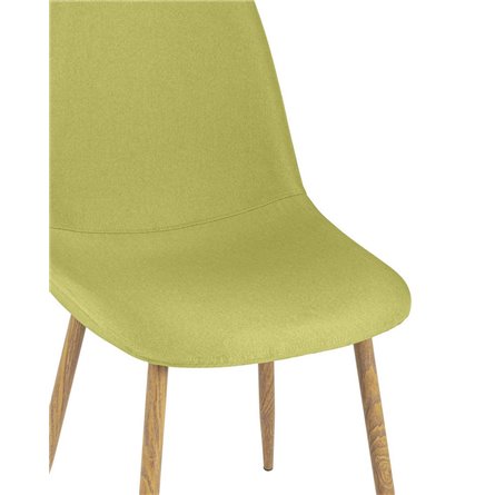 Валенсия желтый, каркас сталь, принт натурального дерева, рогожка