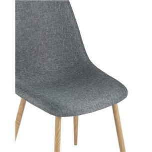 Валенсия серый кухонный, обивка из ткани рогожка, ножки металлически под дерево