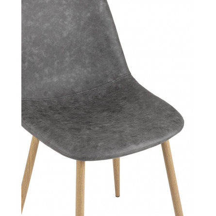 Валенсия винтаж серый, металлический каркас с принтом, обивка из экокожи