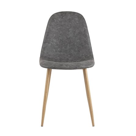 Валенсия винтаж серый, металлический каркас с принтом, обивка из экокожи