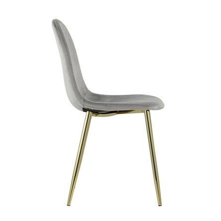 Валенсия велюр серый золотые ножки