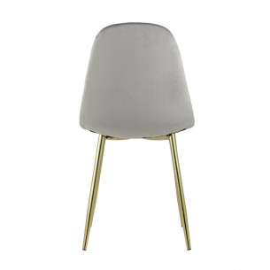 Валенсия велюр серый золотые ножки