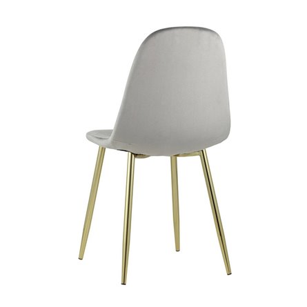 Валенсия велюр серый золотые ножки