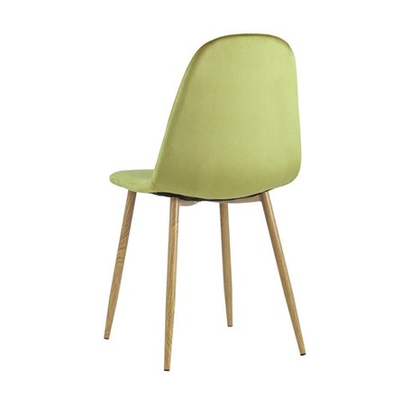 Валенсия обивка велюр, металлический каркас с принтом под дерево, цвет зеленый