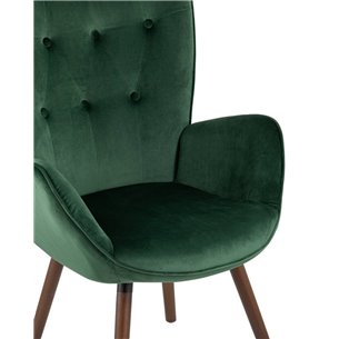 Гранд велюр зеленый, каркас из натурального дерева, мягкая спинка, широкие ножки и сиденье