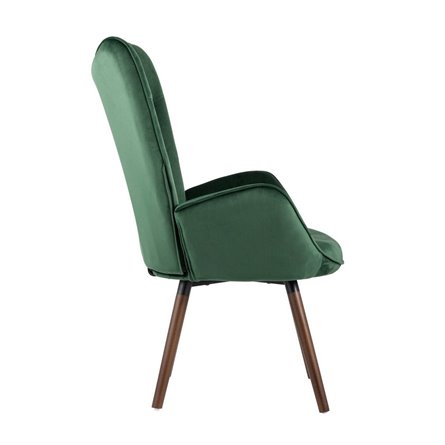Гранд велюр зеленый, каркас из натурального дерева, мягкая спинка, широкие ножки и сиденье