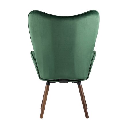 Гранд велюр зеленый, каркас из натурального дерева, мягкая спинка, широкие ножки и сиденье