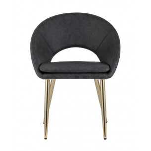 мягкий обеденный Кензи обивка экокожа цвет серый, золотые ножки