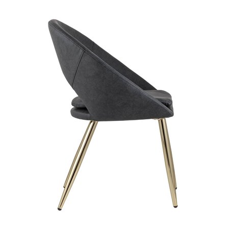 мягкий обеденный Кензи обивка экокожа цвет серый, золотые ножки