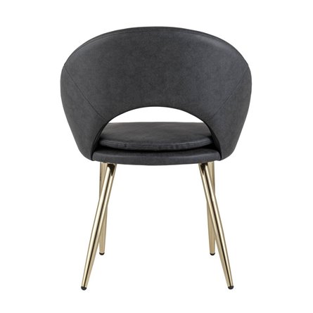 мягкий обеденный Кензи обивка экокожа цвет серый, золотые ножки