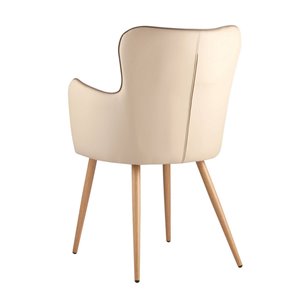 Космос коричневый обивка PU кожа, стальные ножки с принтом под дерево